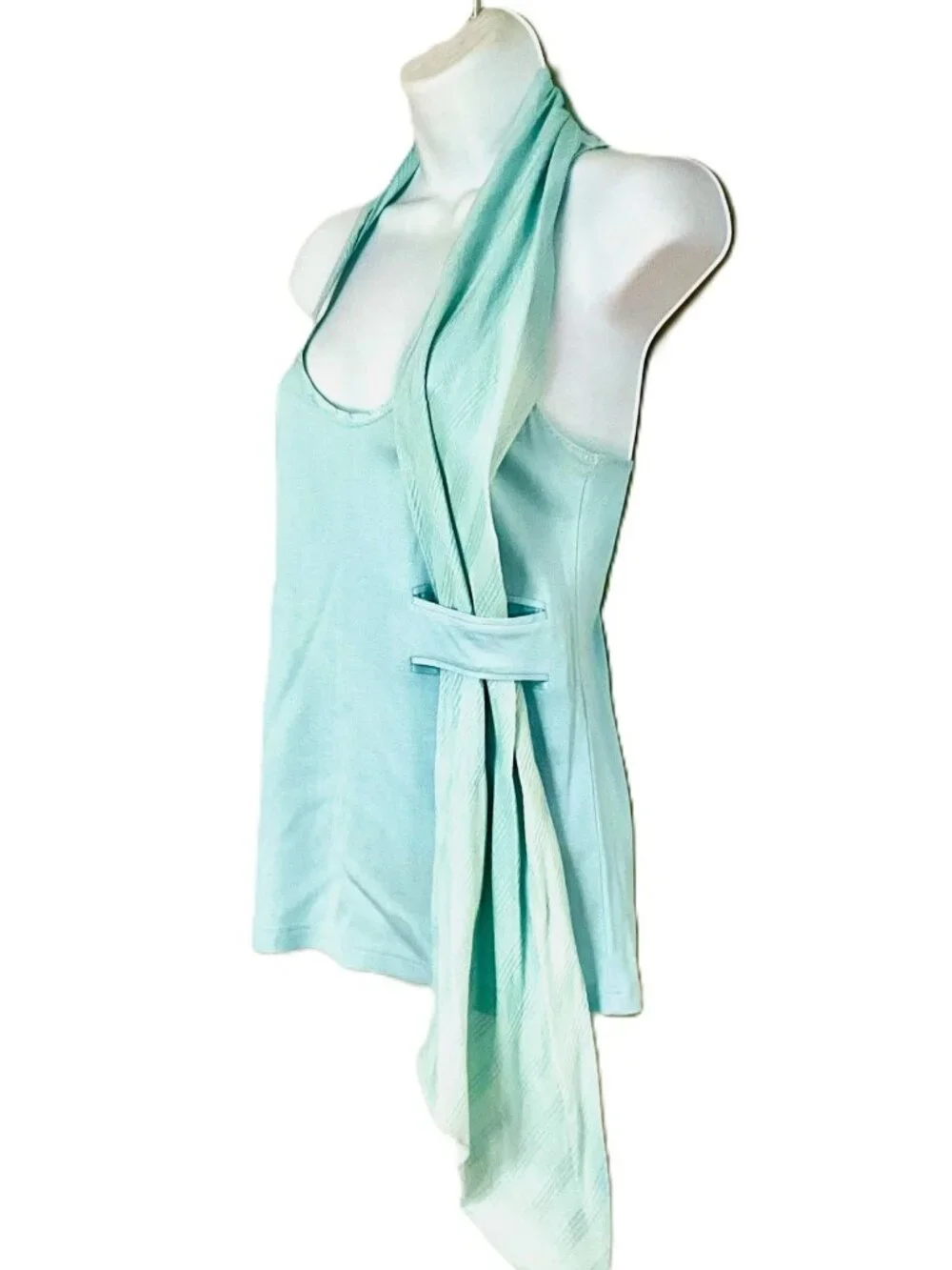 Balenciaga Paris Silk Scarf-Neck Sleeveless Cotton Top Size 40 France
